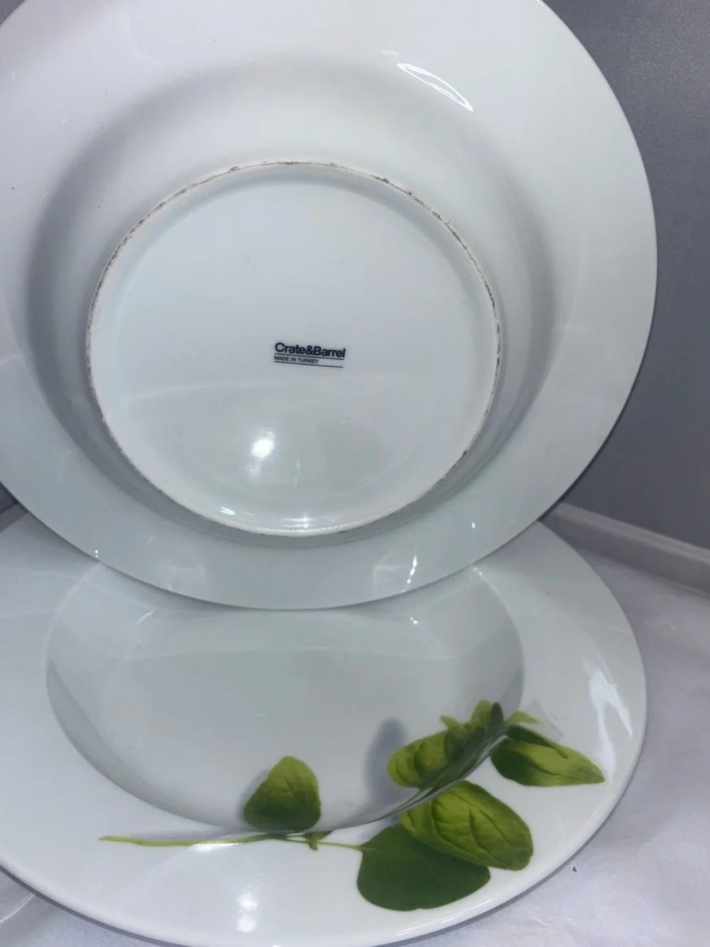 2 Crate & Barrel White Ceramic Pasta Bowl - Casual Home Dining